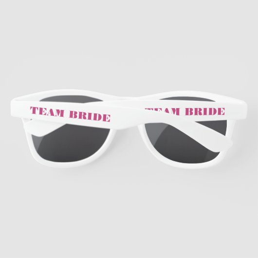 Team Bruid Roze Meisjes Zonnebrillen (Achterkant)