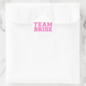 Team bruid (roze) ronde sticker (Tas)