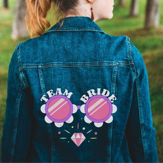 Team bruid schattig bruidsmeisje vrouwen denim jacket