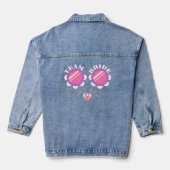 Team bruid schattig bruidsmeisje vrouwen denim jacket (Achterkant)