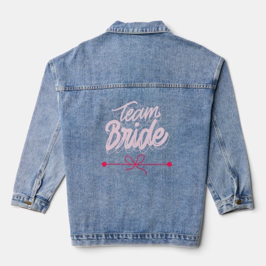 team bruid schattig vrouwen denim jacket (Achterkant)