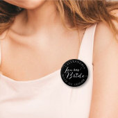 TEAM BRUID Script Diamond Bruiloft Bruidsfeest Ronde Button 5,7 Cm