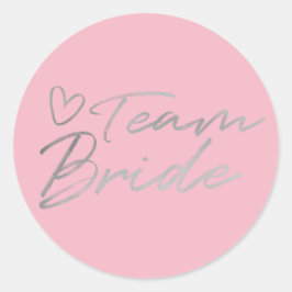 Team Bruid - Silver faux folie sticker