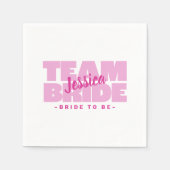 Team bruid te zijn bruiloft vrijgezellendouche roz servet (Voorkant)