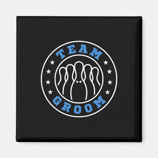 Team Bruid Team Bruidegom Bowling Afscheid Bruilof Magneet (Voorkant)