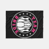 Team Bruid Team Bruidegom Bowling Bachelorfeest Hu Fleece Deken (Voorkant (Horizontaal))