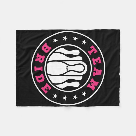 Team Bruid Team Bruidegom Bowling Bachelorfeest Hu Fleece Deken (Voorkant (Horizontaal))