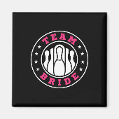 Team Bruid Team Bruidegom Bowling Bachelorfeest Hu Magneet (Voorkant)