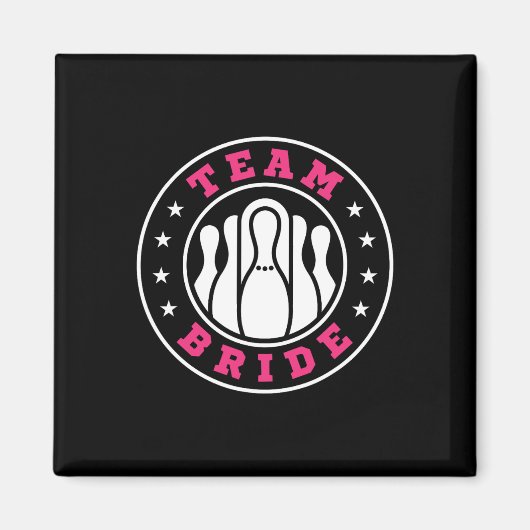 Team Bruid Team Bruidegom Bowling Bachelorfeest Hu Magneet (Voorkant)