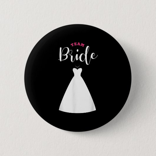 Team Bruid Team Bruidegom Verlovingsfeest Huwelijk Ronde Button 5,7 Cm (Voorkant)