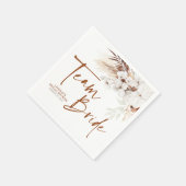 Team Bruid Terracotta Bloem Boho Bruiloft Feest Servet (Hoek)