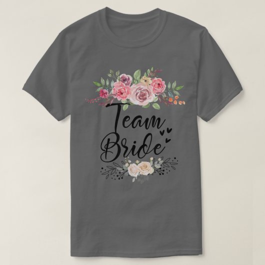 Team Bruid Trouwfeest Afscheid Als Vrouw 489 T-shirt (Design voorkant)