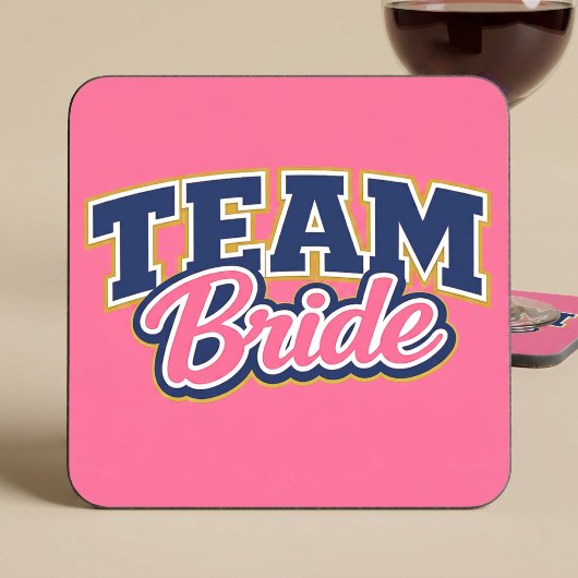 Team Bruid Trouwfeest Bier Onderzetter