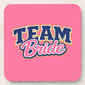 Team Bruid Trouwfeest Bier Onderzetter (Voorkant)