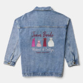 Team Bruid Trouwfeest Bruidsjurk Jurk Denim Jacket (Achterkant)
