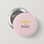 Team Bruid | Trouwfeest Knop Ronde Button 5,7 Cm (Voorkant /achterkant)