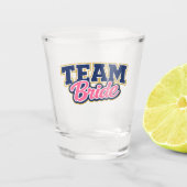 Team Bruid Trouwfeest Shot Glas (Voorkant)