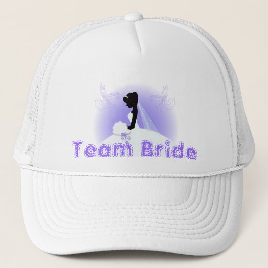 Team bruid Trouwjurk bruid bruids silhouet Trucker Pet (Voorkant)