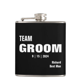 Team Bruid Typografie Vinyl Folie Fles Heupfles