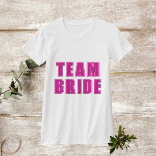 TEAM BRUID varisity stijl hot roze bachelorette T-shirt