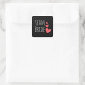 Team Bruid Vierkante Sticker (Tas)