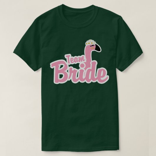 Team Bruid Vogel Flamingo Dieren Verscheidenheid B T-shirt (Design voorkant)