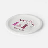 Team Bruid Vrijgezellenfeest Bachelorette Party Go Papieren Bordje (Gekanteld)