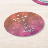 Team bruid - vrijgezellenfeest ronde kartonnen onderzetter (Gebogen)