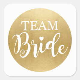 TEAM BRUID Vrijgezellenfeest Stickers Gouden Bruid