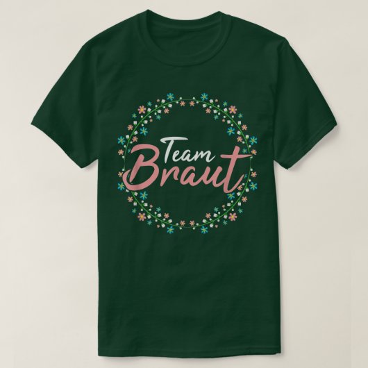 Team bruid vrijgezellenfeest t-shirt (Design voorkant)