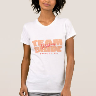 Team Bruid Wordt Trouwe Aangepaste Bruidsnaam Brui T-shirt