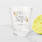 Team bruid zonnebloem vrijgezelle bruidsmeisje shot glas (Achterkant)