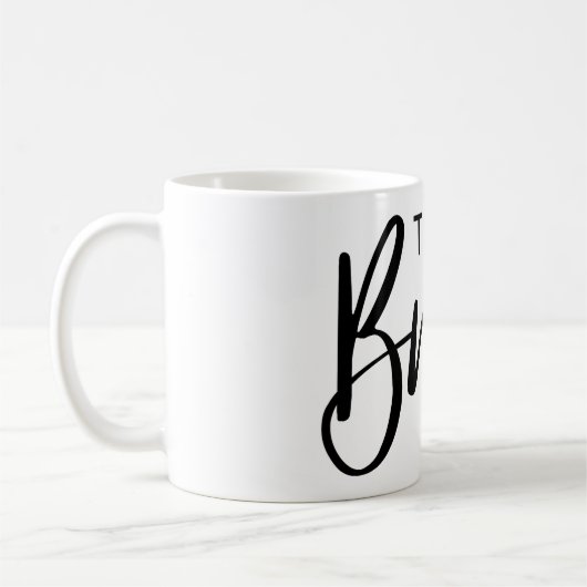 Team bruid zwart koffiemok (Links)