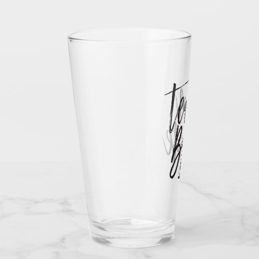 Team Bruid | Zwarte Script Stijl Glas (Rechts)