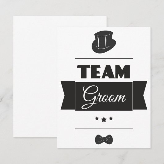 Team bruidegom (Voorkant / Achterkant)