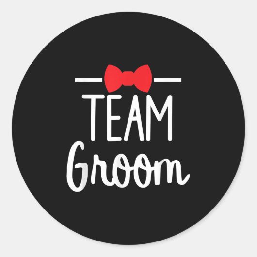 Team Bruidegom Bachelorfeest  Ronde Sticker (Voorkant)