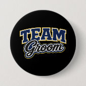 Team Bruidegom Bold Bruiloftsgasten Ronde Button 7,6 Cm (Voorkant)