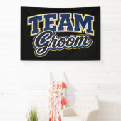 Team Bruidegom Bold Trouwfeest Spandoek (Insitu)