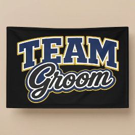 Team Bruidegom Bold Trouwfeest Spandoek