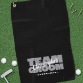 Team Bruidegom Bruidsjonker Golfer Sport Pro Zwart Golfhanddoek