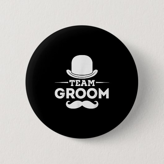 Team Bruidegom Crew Feest Team Trouwt Bachelor Ronde Button 5,7 Cm (Voorkant)