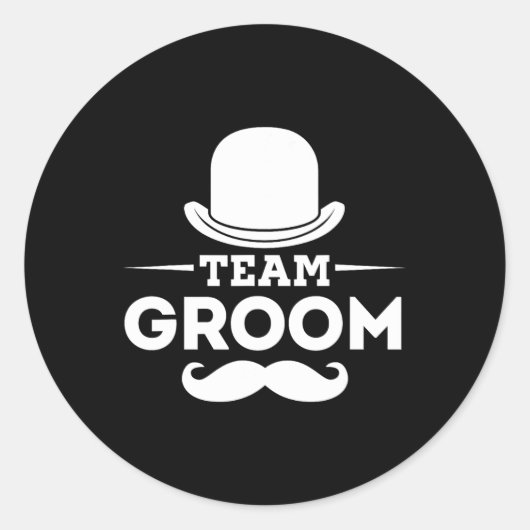 Team Bruidegom Crew Feest Team Trouwt Bruidegom Ronde Sticker (Voorkant)