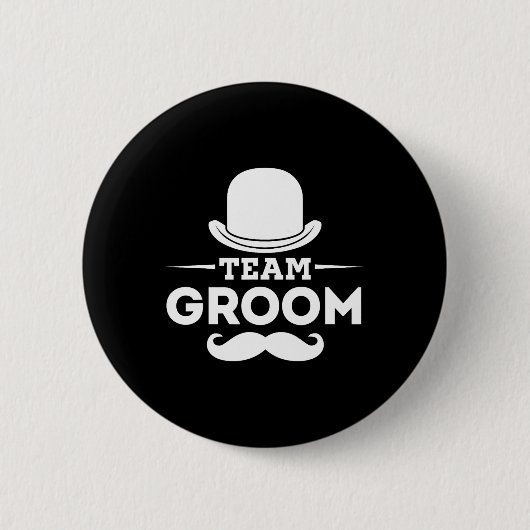 Team Bruidegom Crew Feest Team Trouwt Jonggezellen Ronde Button 5,7 Cm (Voorkant)