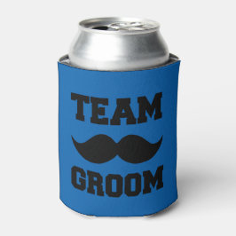 Team bruidegom grappige snor koelbox blikjeskoeler