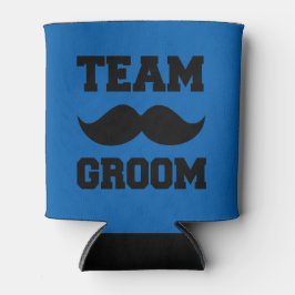 Team bruidegom grappige snor koelbox blikjeskoeler