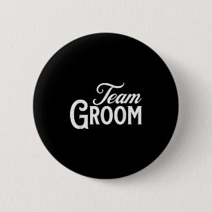 Team Bruidegom Groep Overeenkomstige Bachelorfeest Ronde Button 5,7 Cm
