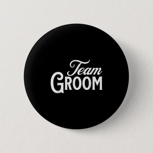 Team Bruidegom Groep Overeenkomstige Bachelorfeest Ronde Button 5,7 Cm (Voorkant)