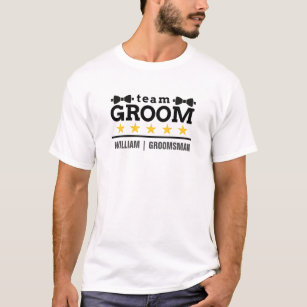 Team bruidegom   Groomsman   vrijgezel   Wit T-shirt