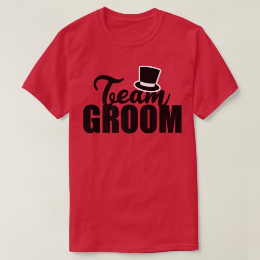 Team Bruidegom Hoed Bachelorfeest Trouwen Grappig T-shirt (Design voorkant)