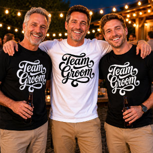Team Bruidegom Huwelijksfeest Viering T-shirt